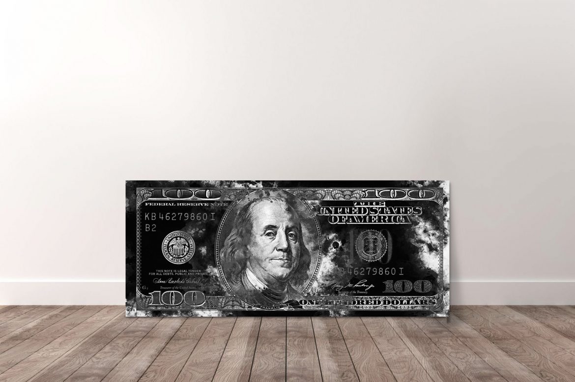 100 Dollar zwart-wit